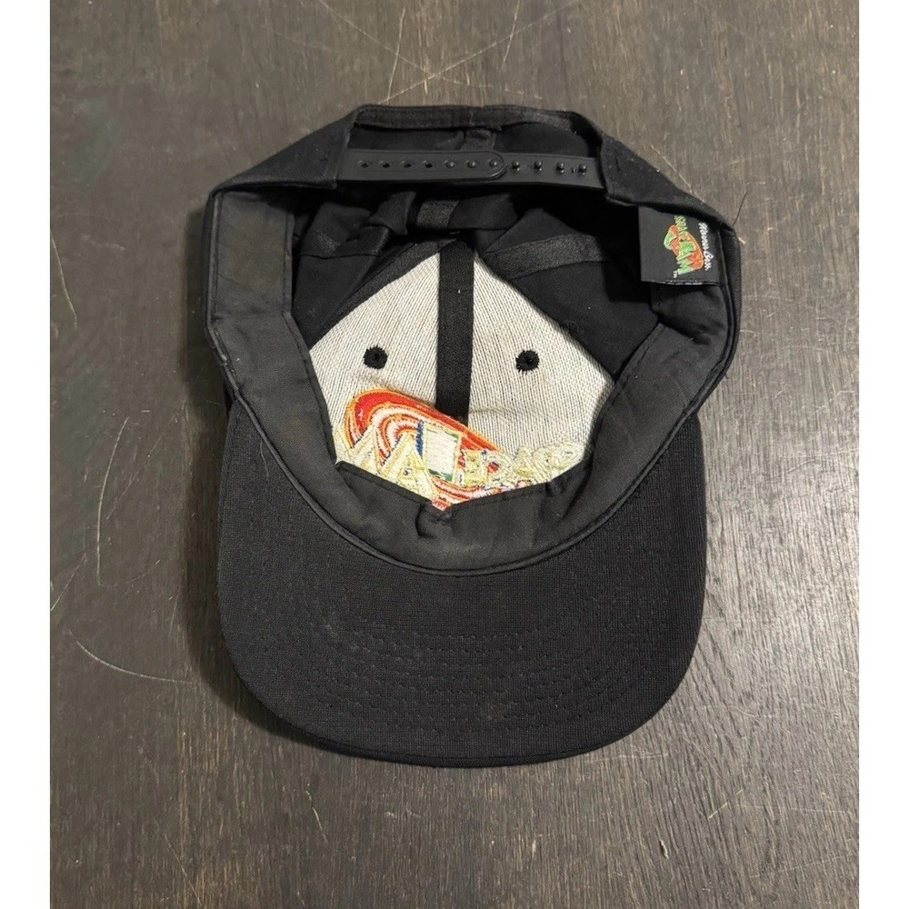 Vintage Space Jam Hat Cap Snap Back Black Embroidered Movie Basketball Mens 90s - Picture 3 of 4